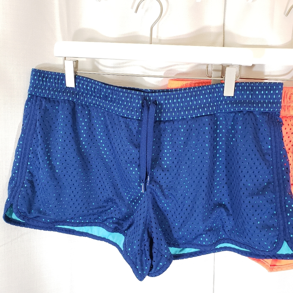 Bundle Lot of 2 XLarge Athletic Works Running Shorts  - Blue & Orange - Picture 3 of 8